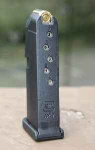 The single stack magazine is the foundation of the gun’s slim profile. Author photo