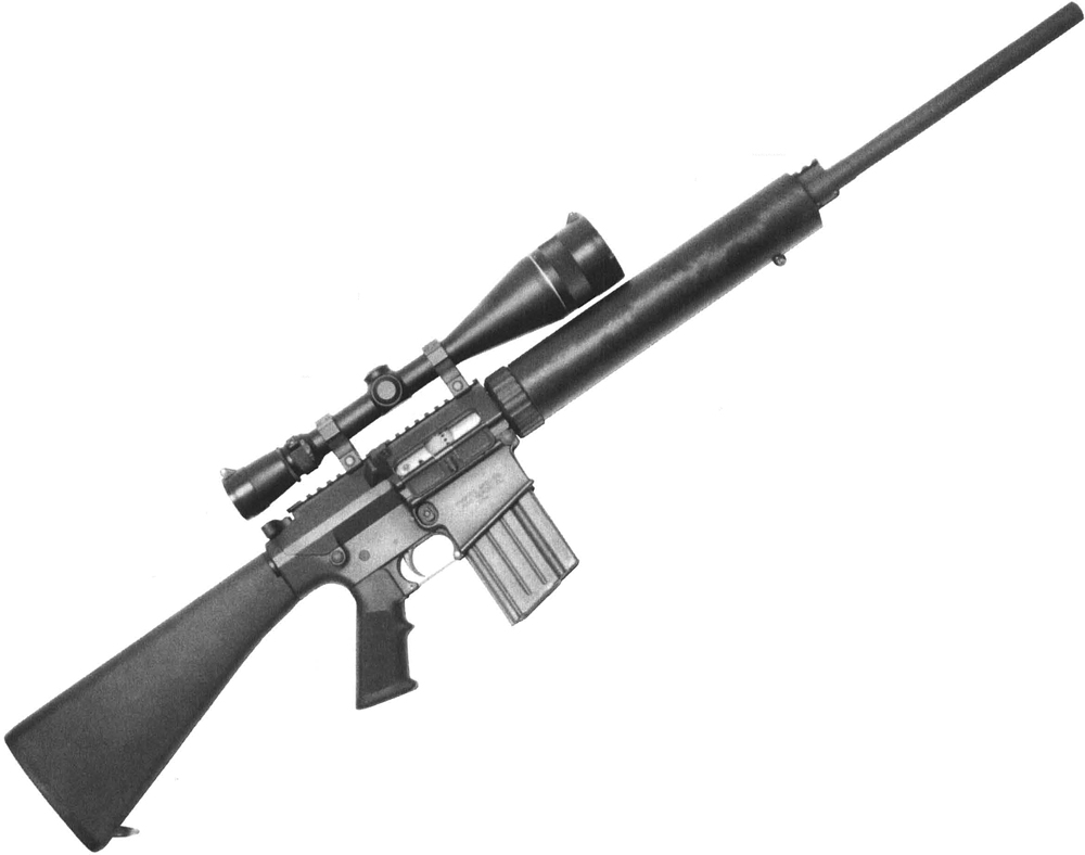 The SR25, perhaps the most accurate autoloader on the face of the earth. Gene Stoner revives his original AR10 design, with some added features of the M16A2, to build this semi-automatic 7.62×51 mm sniper rifle.