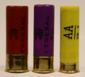 The 16-gauge (center) compared to the 12- (left) and the 20-gauge.