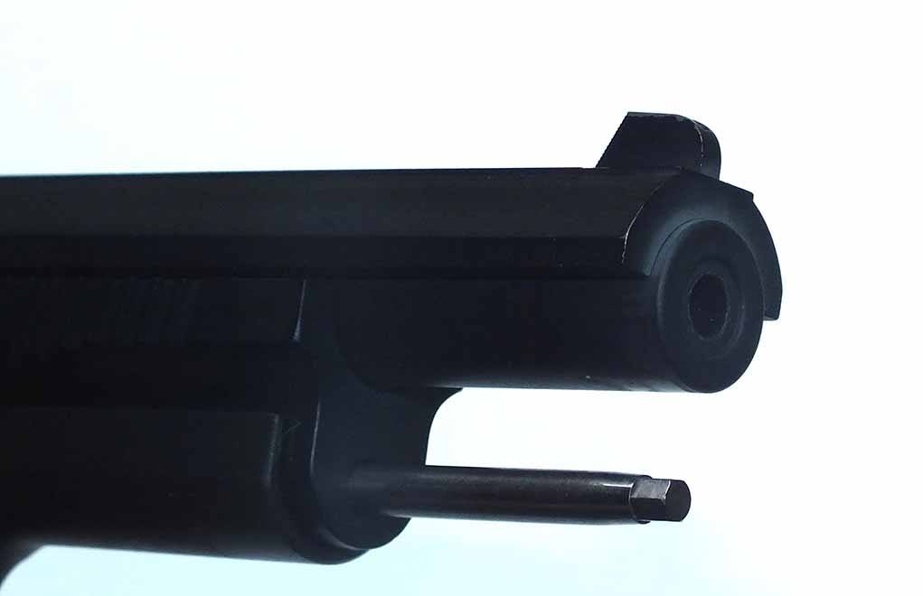 The heavy match barrel features a recessed target crown.
