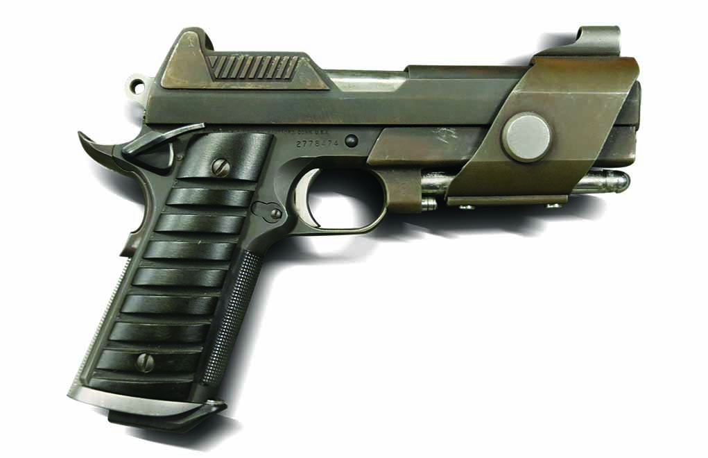This is a space gun. Well, it’s a movie space gun—one used in a movie in space: Serenity. It’s Jayne Cobb’s personal 1911.