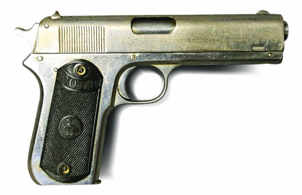 Sometimes, a movie would have something such as this 1903 pocket hammer model Colt standing in as a .45, because it would work with blanks.