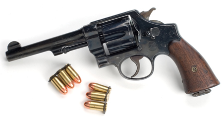  The famous S&W Model 1917 pioneered the use of half moon clips to allow firing rimless pistol cartridges in a revolver.