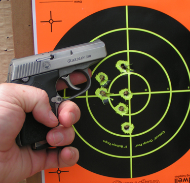 Accuracy withthe NAA .380 was not bad for a gun with a 2.49-inch barrel.