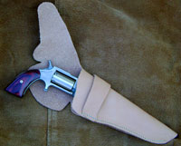 Also available is a cavalry-style flap holster that’s similar to those made for the 1858 Remington.