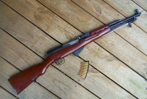 My so-ugly-it’s-beautiful 1966 Chicom SKS, complete with red fiberglass stock.