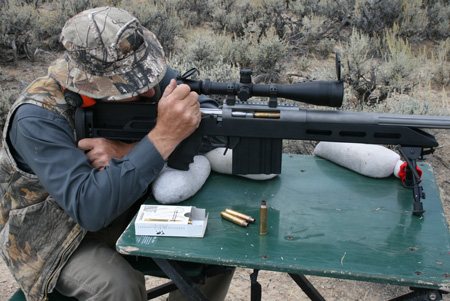 The 338 Xtreme was Xtremely pleasant to shoot.  The crisp trigger released right at 2 pounds with little felt recoil on the shoulder.  For a light rifle, 16 pounds, it was a surprise.