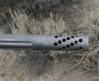 The 42 port muzzle brake did its job on the 338 Extreme.