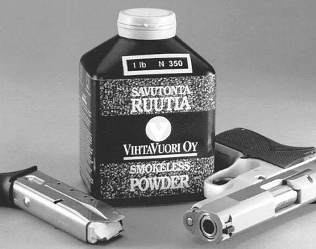 Vihtavuori N350 is a slow pistol powder for medium to large calibers. It is also suitable for shotshells.