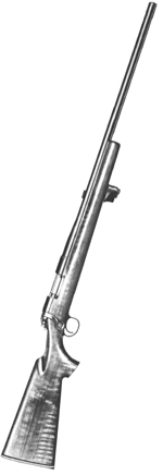 The Remington 40-XB centerfire rifle as factory delivered. It is made in two barrel weights and twelve calibers, from 222 to 30–338, all with guaranteed accuracy levels. Trigger pull is easily adjusted on the 40-XB by means of an Allen wrench, making removal of barreled action from stock unnecessary. Standard trigger was set at 8 ozs. for test shooting. A 2-oz. trigger is available at extra cost.