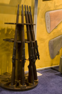 A rack full of 1903A4s! The Navy Arms/Gibbs Rifle booth at Shot Show wasn't the most elaborate display, but these rifles were an eye-catcher.