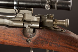 Close up of the Springfield M1903-A4 action.