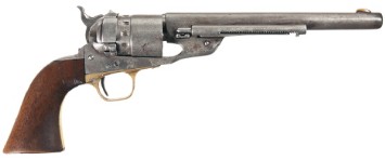 Early first year production Colt Model 1860 Army Conversion Revolver with low three digit serial number.