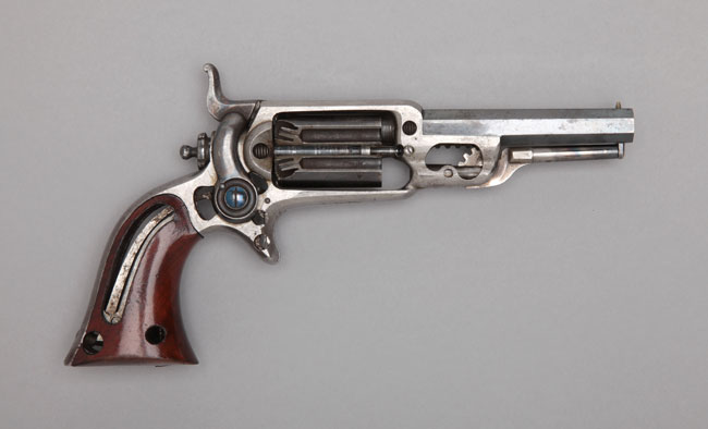 Cutaway Model 1855 Sidehammer Revolver. 