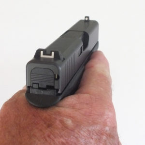 All agreed the Glock’s sights were the best, but at the expense of small size. Author Photos