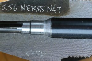 This is the result of using the reamer from Ned Christensen. A clean, 5.56-length leade that will control pressure spikes in your rifle.