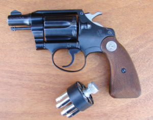 A speedloader, shown here with a Colt Cobra, requires practice to use skillfully. It also adds bulk and may be difficult to conceal.