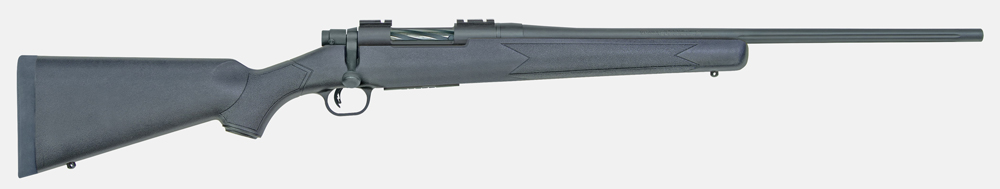 New this year is Mossberg’s Patriot, shown here with a synthetic stock. Also offered is a traditional walnut stock and a wood laminate with Marinecote metal finish.
