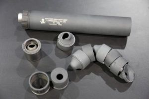 Once cast or machined and then surface-treated, a baffle stack can be assembled into its tube, ready to be a suppressor.