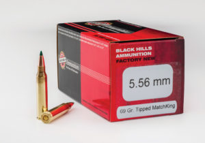 5.56x45mm, 69-grain Sierra Tipped MatchKing. Photo Black Hills Ammunition