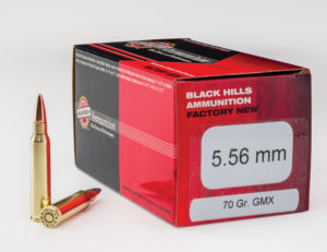 5.56x45mm, 70-grain Hornady GMX. Photo Black Hills Ammunition