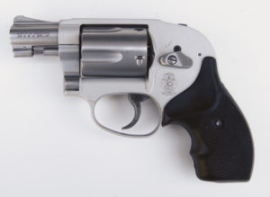 This is the current production Smith & Wesson Model 638 Bodyguard Airweight Stainless, rated for +P ammunition.