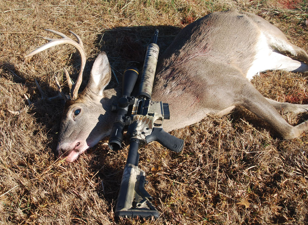 While 1,000 yards is pushing the Grendel, nearly everything in—including this whitetail—is fair game.