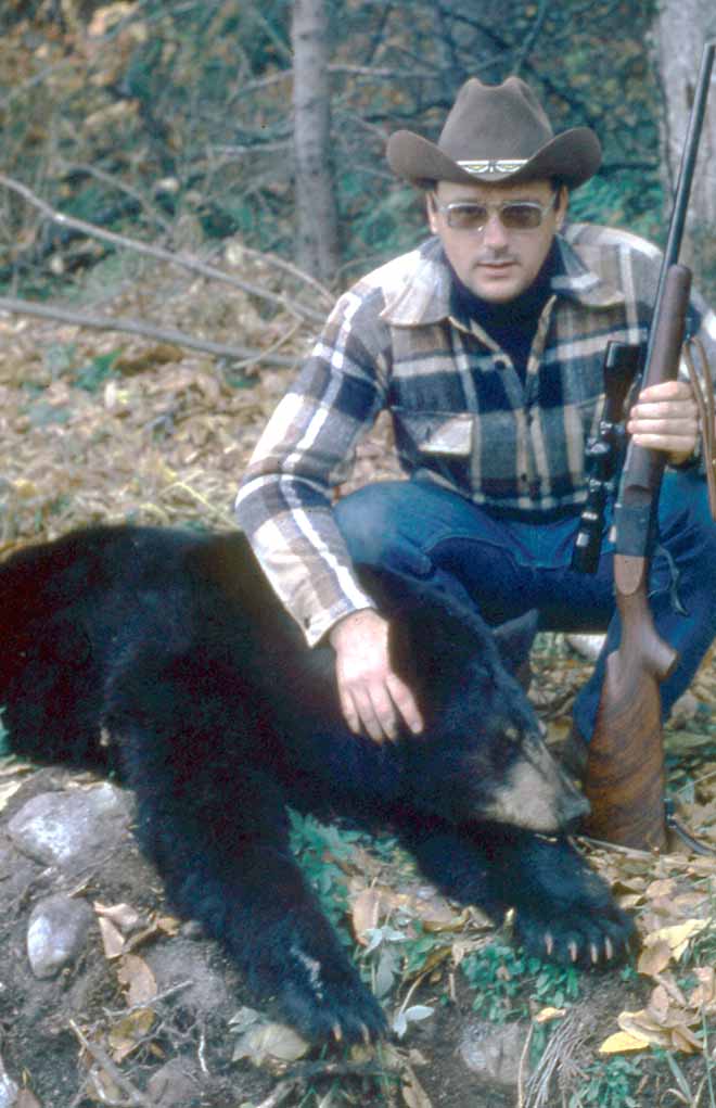 One of two black bears to fall to the author’s Ruger No.1 in 6mm Rem.