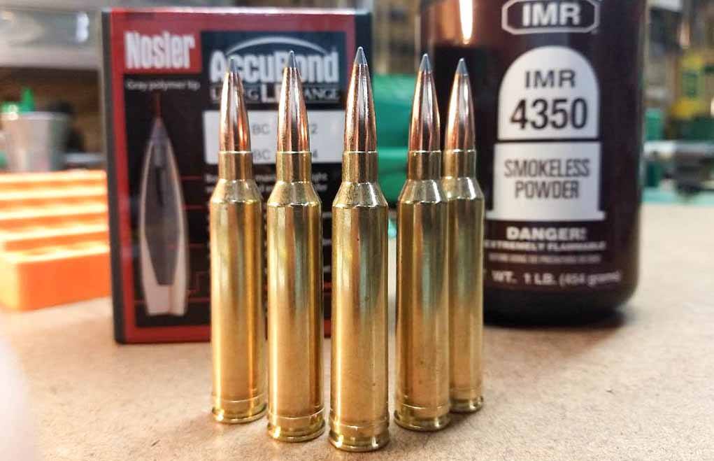 Any powder with a burn rate equal to or slower than IMR4350 is a great choice for the 7mm Remington Magnum, up to Reloder 25.