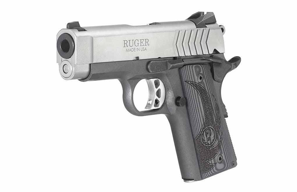 With a weight of 27.2 ounces, the 9mm Luger chambering of the lightweight Officer-Style pistol may prove to be a better caliber choice for the average concealed carry permit holder than the heavier-recoiling .45 ACP. 