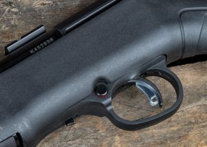 Like many of the company's rifles, the Savage A22 comes with the AccuTrigger.