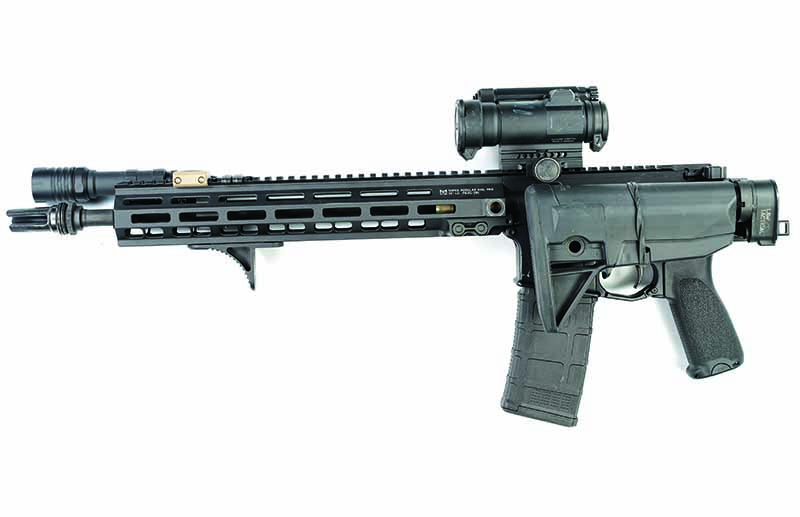 While a folding AR-15 might seem unnecessary, the robust LAW Tactical folder is a must-have on many of the author’s rifles. For AR-15 accessories this is a must have.