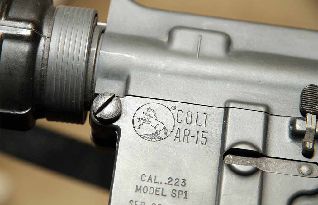 This is one of the Colt rifles with the two-headed hydra takedown pin. Leave it alone and build on something else.