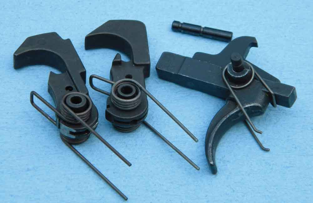 There are three springs that make up the AR trigger group: trigger, hammer and disconnector.