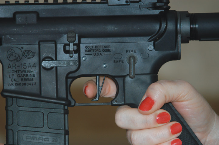 Proper trigger control when firing an AR-15 can lead to tighter groups.