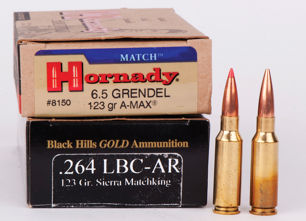 The .264 LBC-AR and the 6.5 Grendel cartridges are interchangeable. It’s very likely the Grendel will; however, make the .264 LBC-AR extinct, due to the Grendel’s recent standardization by SAAMI.