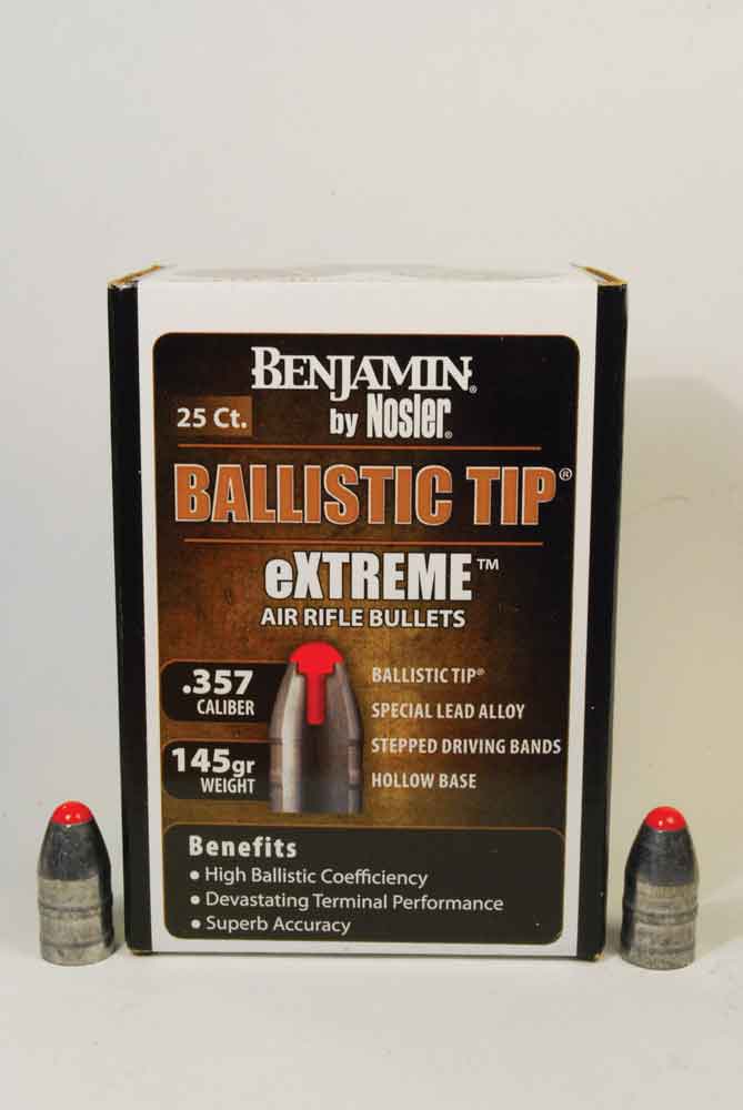Featuring a polymer tip to give better aerodynamic profile and a hollow base to provide a good seal in the bore, the Benjamin Ballistic Tip represents a state-of-the-art airgun projectile. - airguns
