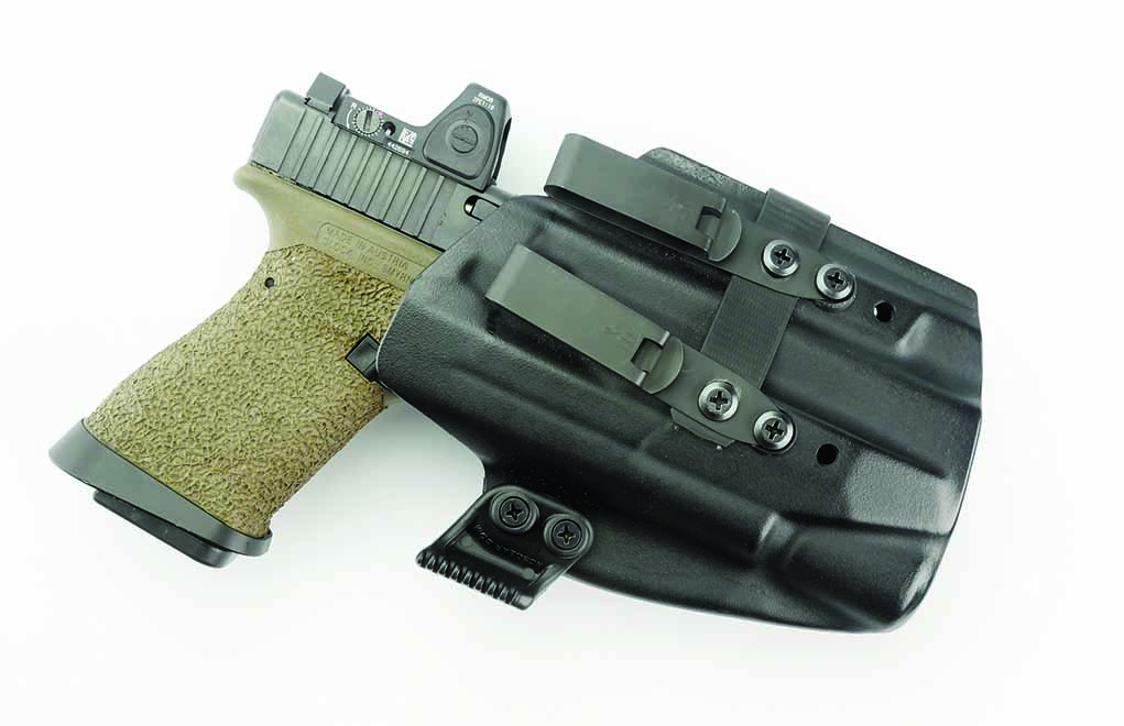 Stick with Kydex for your AIWB holster. Leather will become soft over time ... which is a bad trait for an appendix rig.