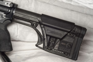 The rifle incorporates a largely fixed LUTH MBA-1 precision stock. Photo by Dusty Gibson