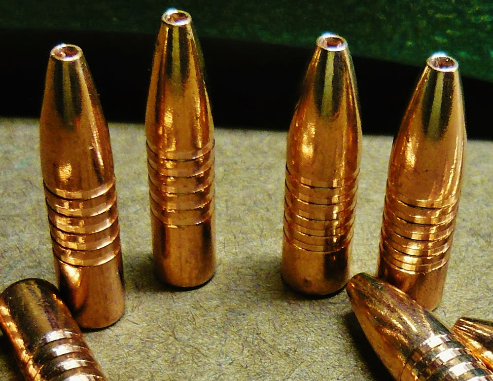 Barnes Bullets revised the design of their monometal bullets to include three deep groves in the shank in order to lower the amount of bearing surface, and keep pressures down. This made the bullet all the more reliable, in the author's opinion.
