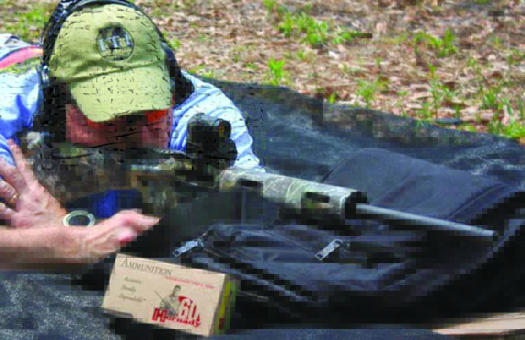 The .450 Bushmaster entered the big-bore AR trend early, and offers a relatively flat trajectory inside 200 yards.