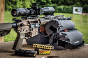 B.R.O.’s new .300 BLK features billet receivers and a 12-inch modular rail. Accuracy testing with Steiner’s M5Xi 3-15x50mm Military optic.