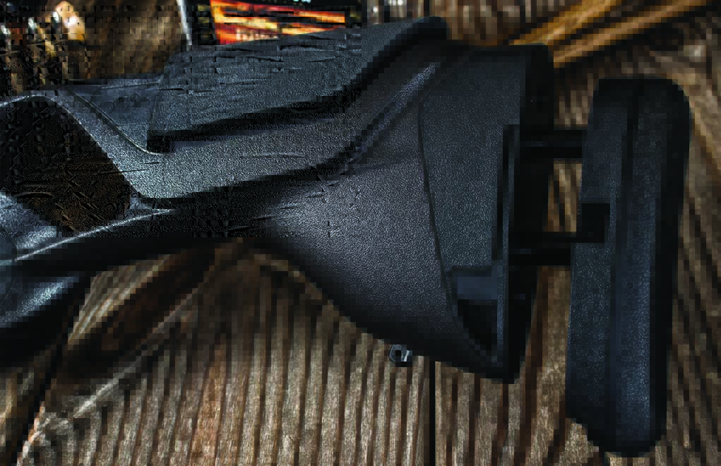 The stock of the Blaser R8 Ultimate is adjustable for comb height, length of pull and recoil pad pitch.