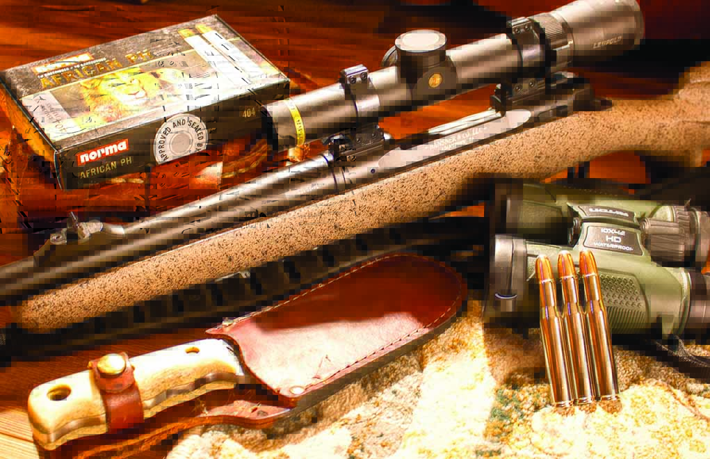 The rigid fiberglass stock of the author’s Bansner Custom most definitely enhances accuracy. Wood is stunning, but aftermarket polymer and fiberglass stocks will withstand years of harsh environments. 