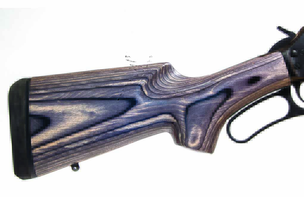 Dove Custom Guns fit the Boyd’s stock to this customized Marlin. They also shortened the length of pull and added a contoured butt pad.