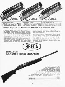 The high-grade Breda autoloaders and their pricing in the early 1960s.