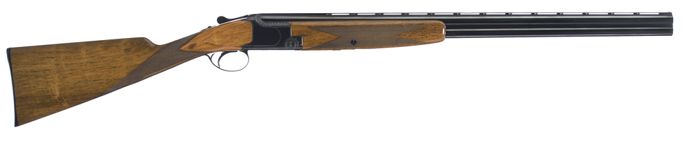 Grade I Belgian Superposed 12-ga. with straight grip stock. Courtesy Rock Island Auction.