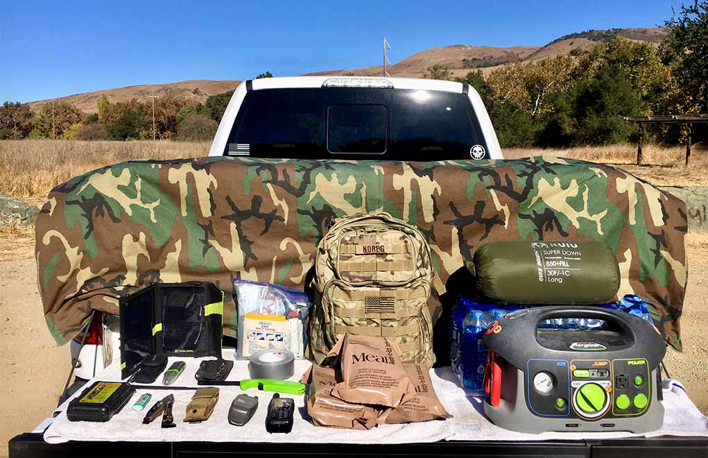 In addition to an on-person bag, keeping a selective stockpile of necessities in a vehicle is a smart play, should you need it to serve as an escape vessel or a mobile base camp. 