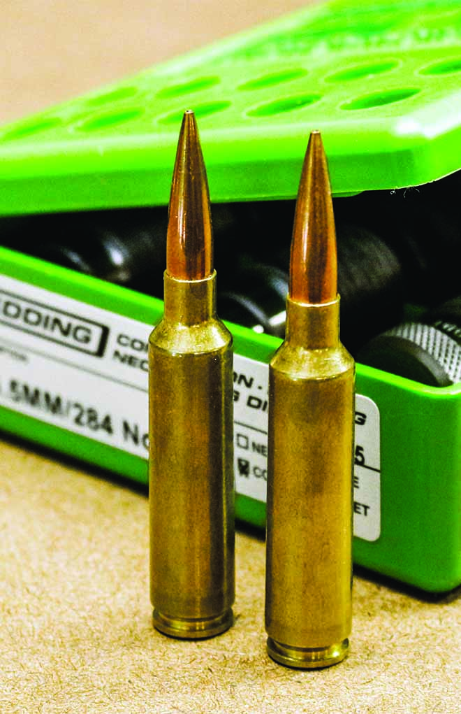 01. A 140-grain Berger Hybrid loaded in 6.5-284 Norma makes a great long-range target load.