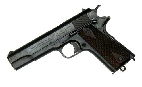 The 1911 is one of the most iconic firearms and was born of a long process of refinement and innovation. Photo <a href="https://www.adamsguns.com/" target="_blank" rel=